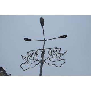 TRIPLE-ARM BRACKET FOR LIGHTING POLES